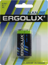 Батарейка Ergolux Alkaline крона 600mAh 1шт