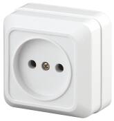 Розетка Эра Intro Quadro 2-201-01 белая 1 пост 250В 16А IP20