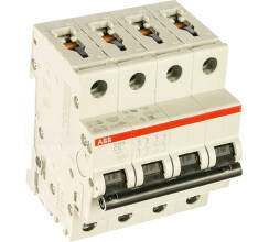 Автоматический выключатель ABB S204 4-полюсный С 6А 6kA 