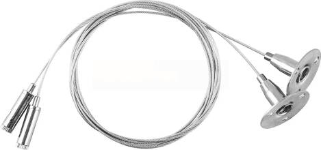 Соединитель для трековых светильников (компл подвесов для шинопровода, 2шт), 150см, серебро, САВ1002