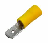 Клемма Rexant плоская изолированная жёлтая штекер 6,3мм х 4-6мм2 1шт 