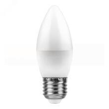 Лампа светодиодная LED 7вт Е27 белый матовая свеча