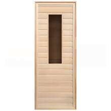 Дверь липа прямоугольное стекло (коробка осина) 1900х700