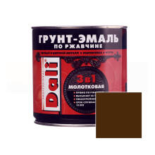 Грунт-эмаль по ржавчине Рогнеда Dali молотковая коричневая 0,75л