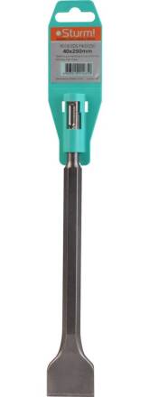  Насадка SDS+ долото для снятия плитки 40х250мм,отогнутое, Sturm!