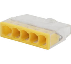 Экспресс-клемма REXANT СМК 2273-205, 5-проводная 0.5-2.5 мм², прозрачная, блистер (5 шт. /уп. )