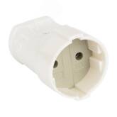 Гнездо штепсельное без заземления белое 16А